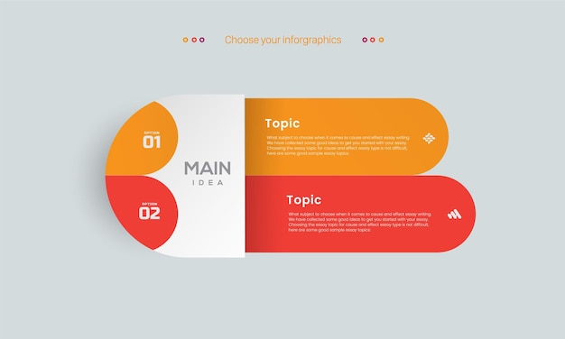 Design infografico con icone. opzioni o passaggi. diagramma di processo, diagramma di flusso, grafico informativo