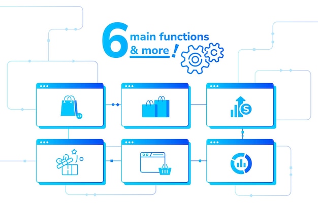 Vector infographic diagram e-commerce proces