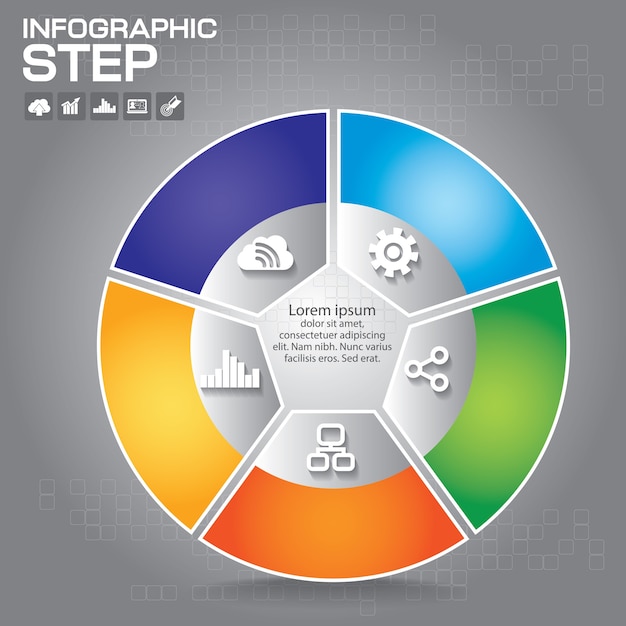 Infographic 다이어그램 단계 템플릿