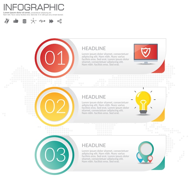 Diagramma di infografica con passaggi