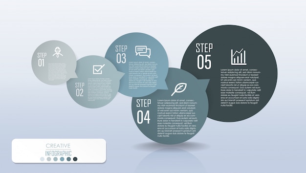 Infographic Diagramontwerp met stappenprocesstroomschema