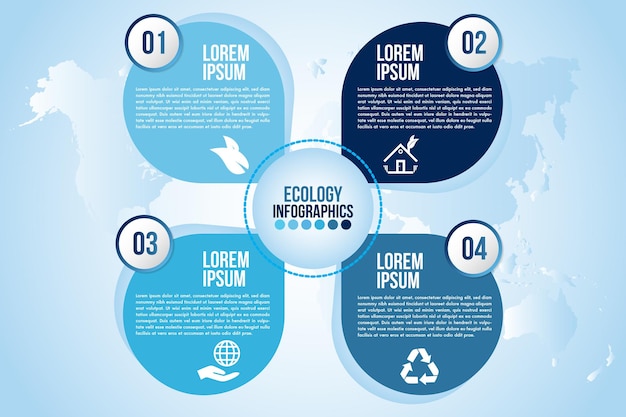 Инфографики эко вода синие элементы дизайна этапы процесса или варианты частей с каплей воды