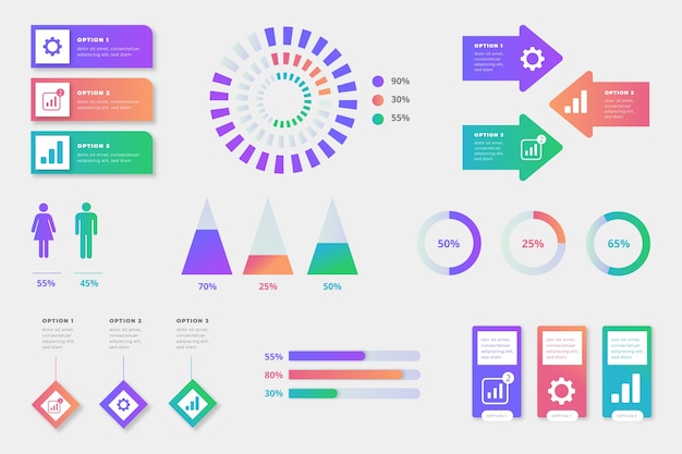 Vector infographic element collection concept