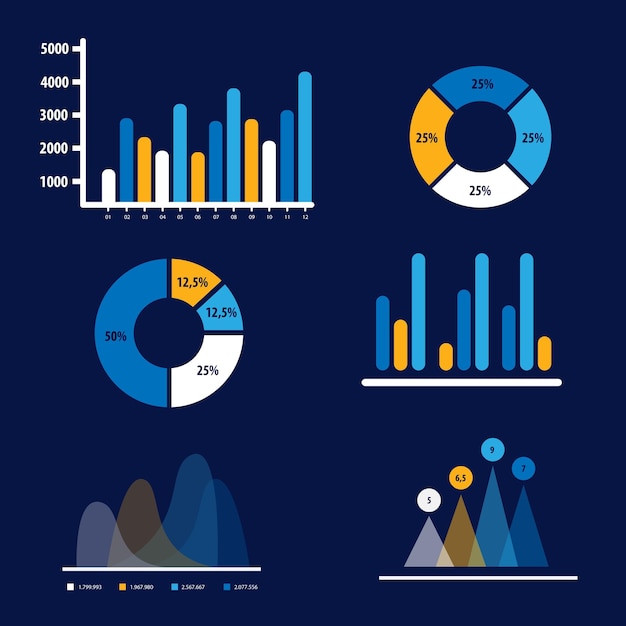 Vector infographic element collection free vector