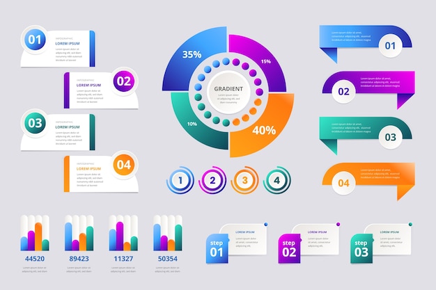 Vector infographic element collection