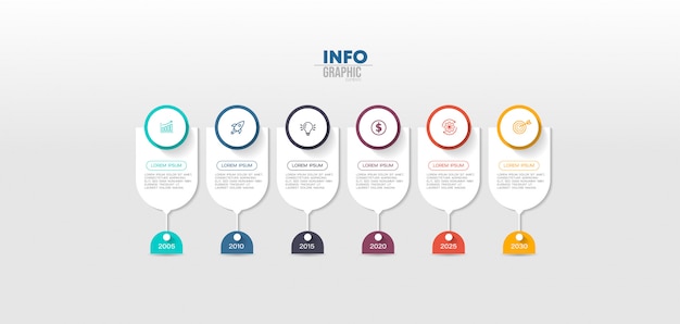 Infographic element met opties en stappen.