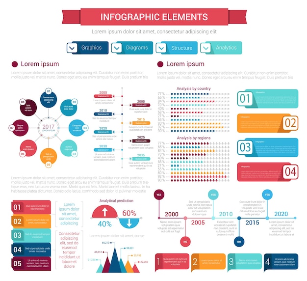 Infographic element set for presentation design