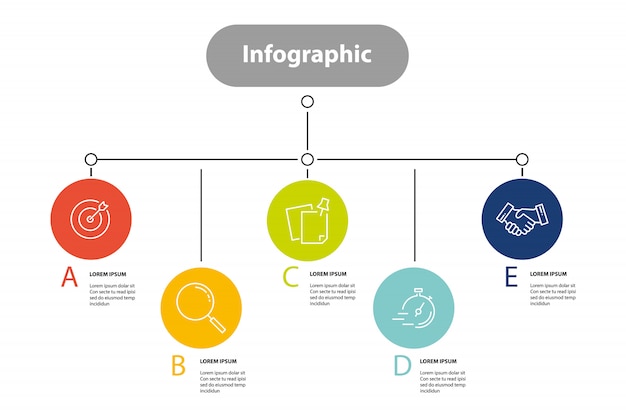 Infographic element  step, infochart planning