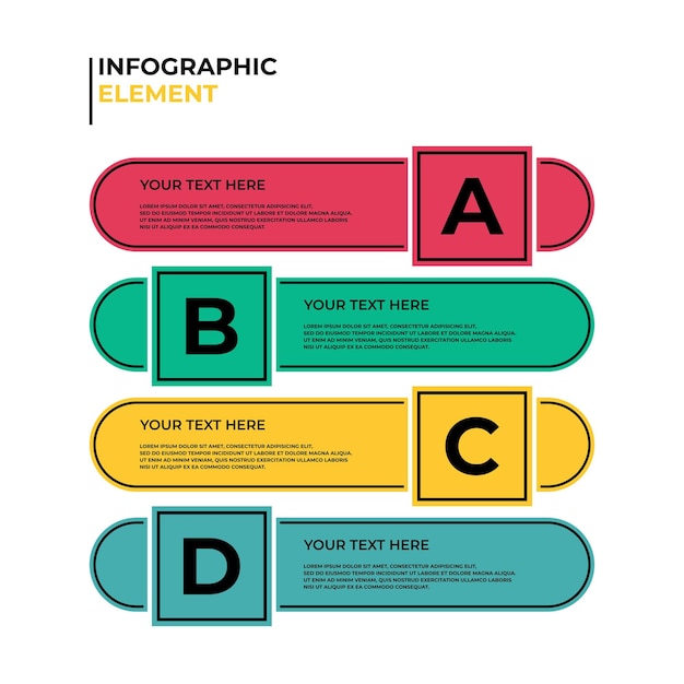 infographic element template illustration in gradient color style.