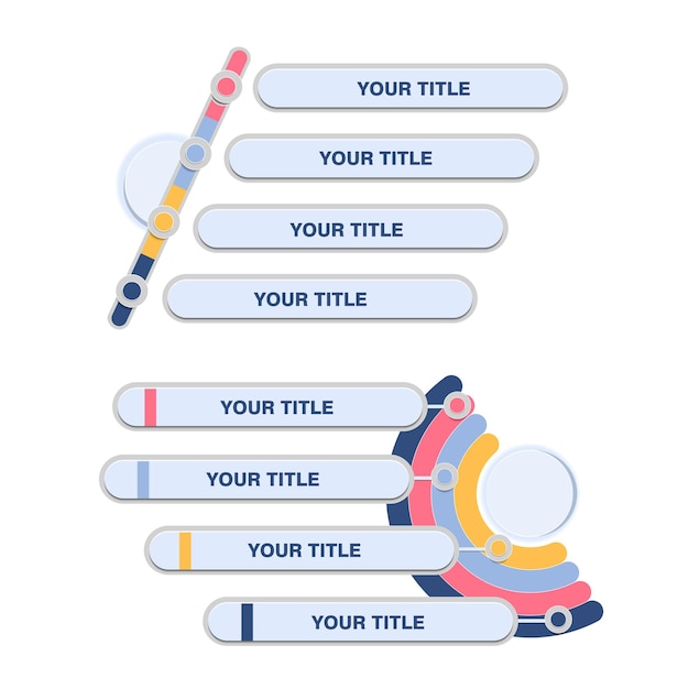 Infographic element templates collection vector illustration