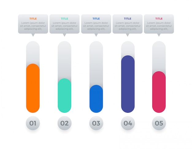 Vector infographic element with 5 options