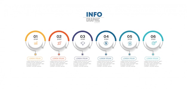 아이콘 및 옵션 또는 단계 Infographic 요소입니다.