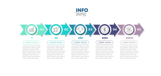 Инфографики элемент с иконками и варианты или шаги.