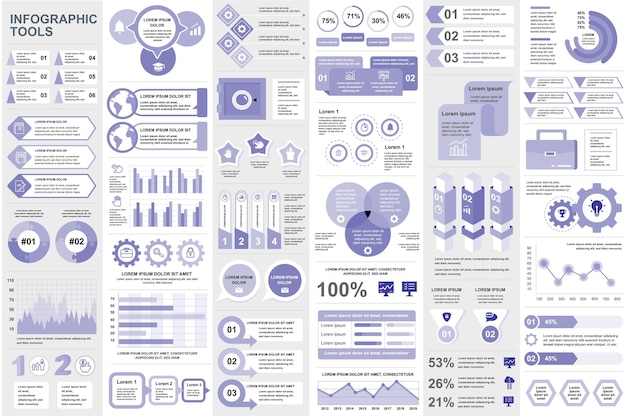 Infographic elementen data visualisatie vector design info graphics