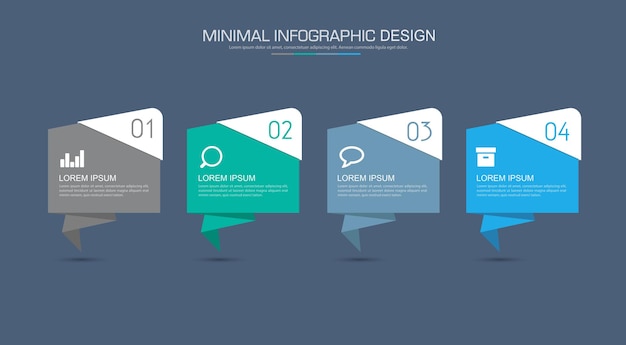 Infographic elementen met zakelijke pictogram op volledige kleur achtergrond cirkel proces of stappen en opties workflow diagrammen vector ontwerp element eps10 afbeelding