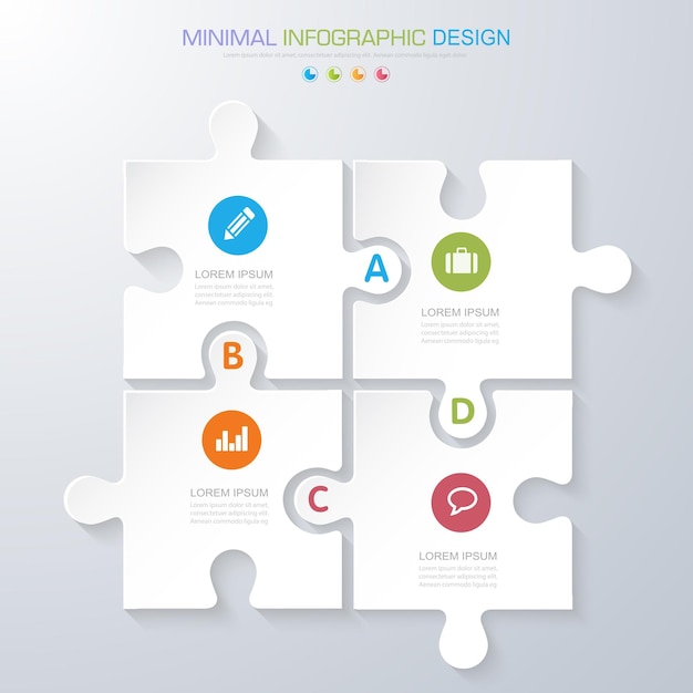 Infographic elementen met zakelijke pictogram op volledige kleur achtergrond proces of stappen en opties workflow diagrammen vector ontwerp element eps10 afbeelding