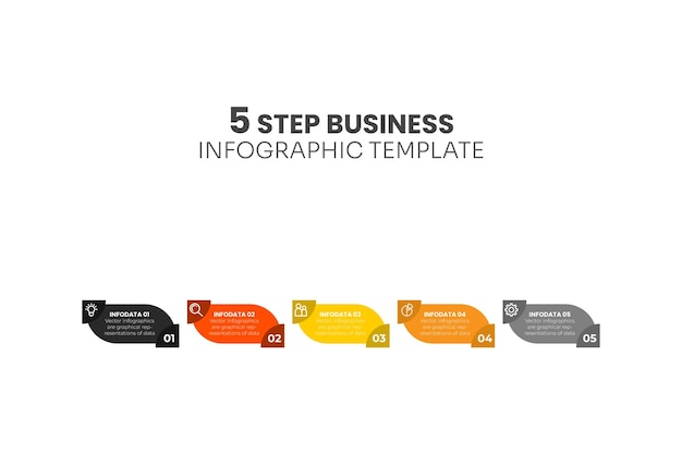 Infographic elementen ontwerp sjabloon bedrijfsconcept met 5 stappen of opties kunnen worden gebruikt voor werk