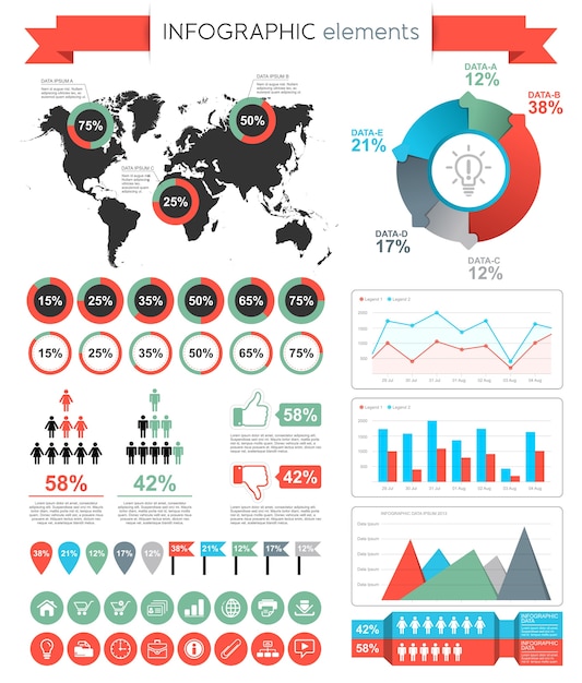 Infographic elementen sjabloon