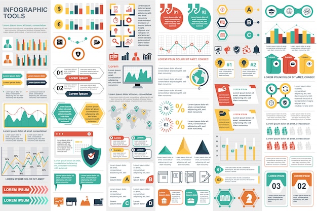 Infographic elementen vector ontwerpsjabloon