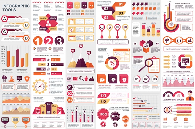 Infographic elementen vector ontwerpsjabloon