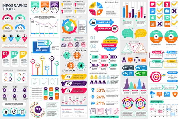 Infographic elementen vector ontwerpsjabloon