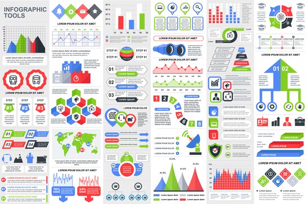 Infographic elementen vector ontwerpsjabloon