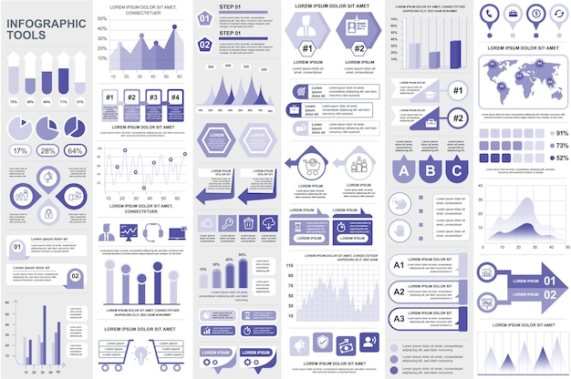 Infographic elements data visualization vector design info graphics