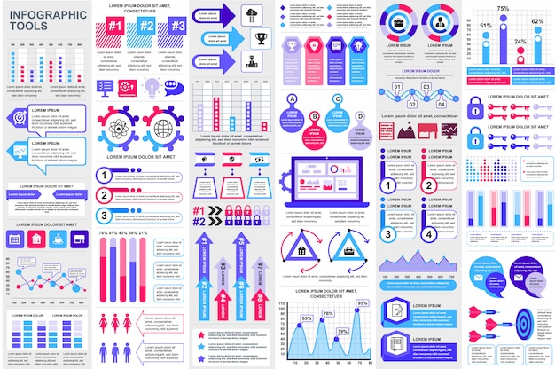 Infographic 요소 데이터 시각화 벡터 디자인 서식 파일입니다.