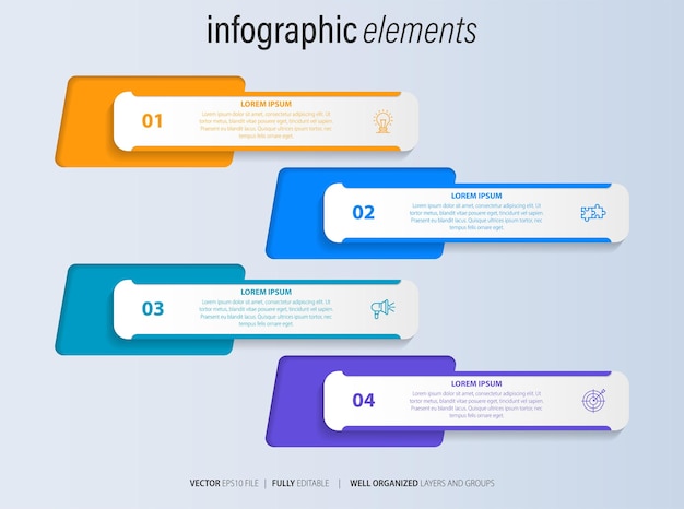 Vector infographic elements data visualization vector