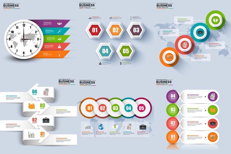 Vector infographic elements data visualization