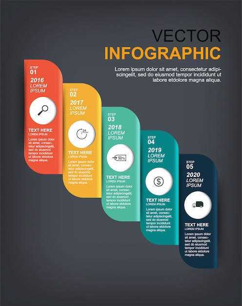 infographic elements design with 5 options