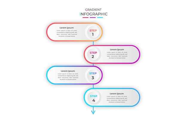 Progettazione di elementi infografici con gradini