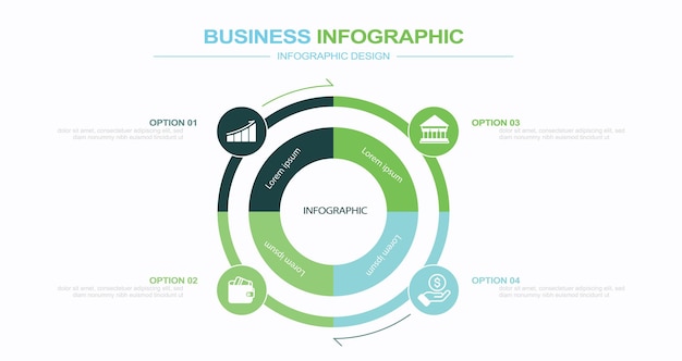 Infographic elements stock illustration
infographic number 4 circle chart vector