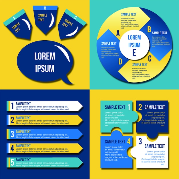 Vector infographic elements template