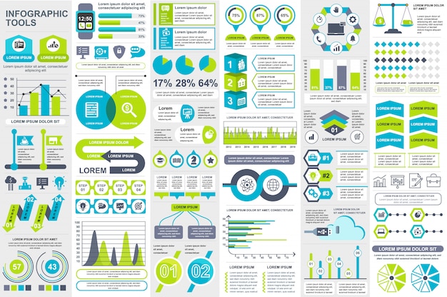 Infographic 요소 벡터 디자인 서식 파일