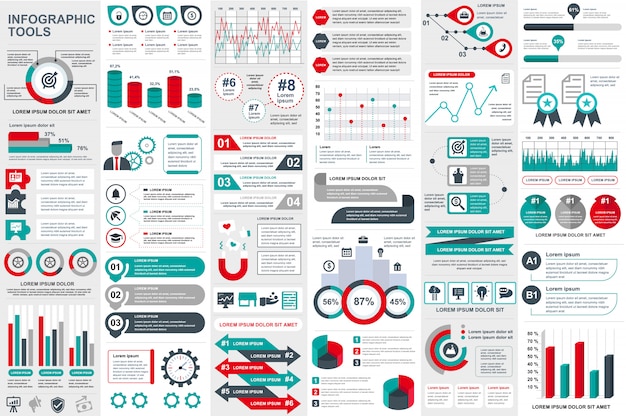 Modello di disegno di vettore di elementi di infografica