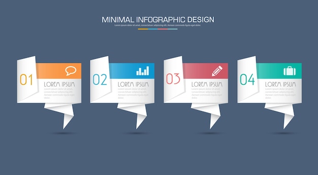 Infographic Elements with business icon circle process or steps and options workflow vector design