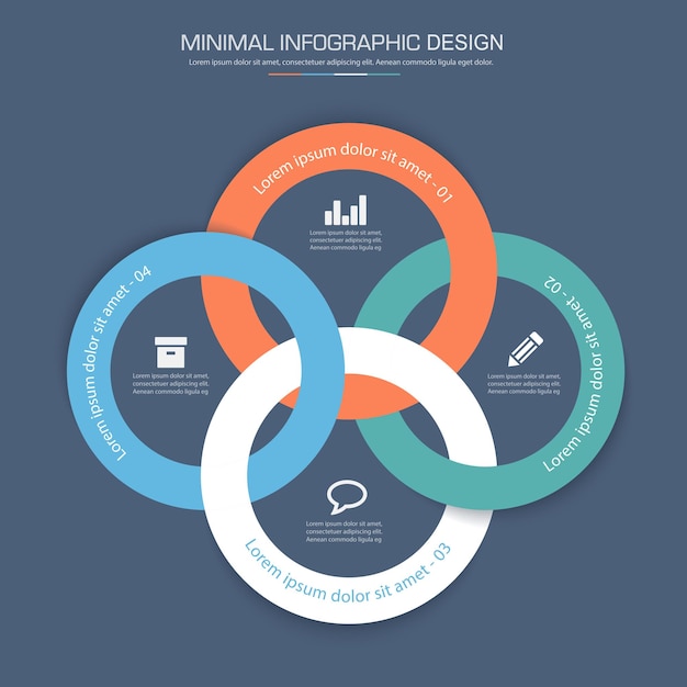 Infographic Elements with business icon circle process or steps and options workflow vector design