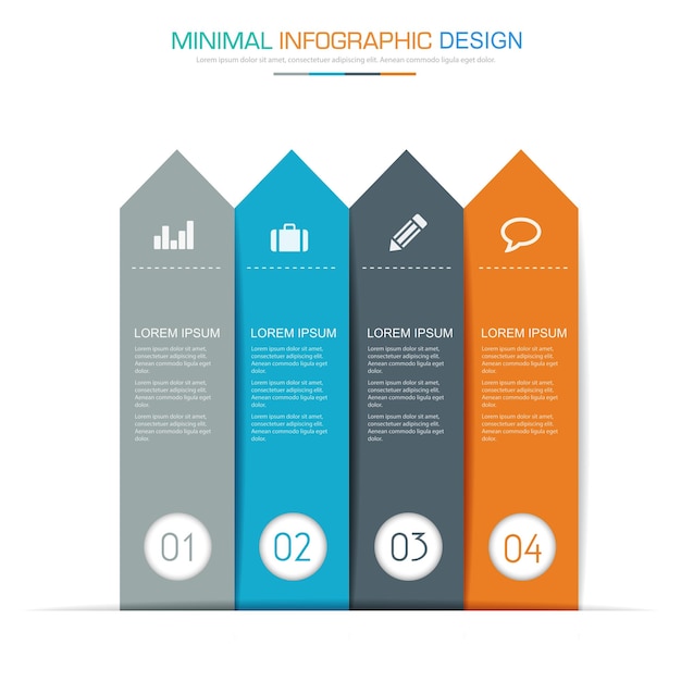 Elementi infografici con icona aziendale su sfondo a colori cerchio processo o passaggi e opzioni diagrammi di flusso di lavoroelemento di design vettoriale eps10 illustrazione