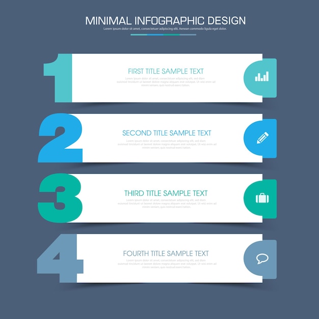 infographic elements with business icon on full color background process or steps and options workflow diagramsvector design element eps10 illustration
