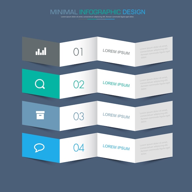 Infographic Elements with business icon process or steps and options workflow vector design