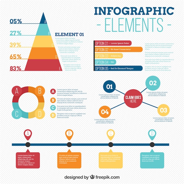 벡터 다른 디자인으로 infographic 요소