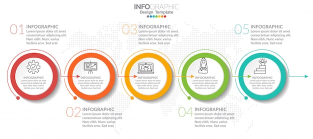 Elementi di infografica con icona e opzione.