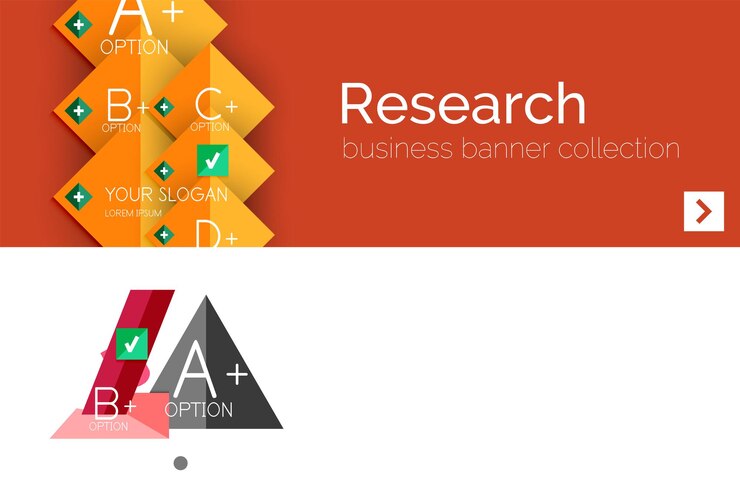 Vector infographic flat design banner with geometric diagram