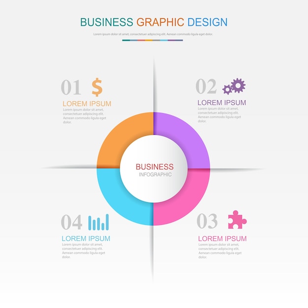 웹 배너 또는 프레 젠 테이 션에 대 한 Infographic 평면 벡터 디자인 요소 그림 사용