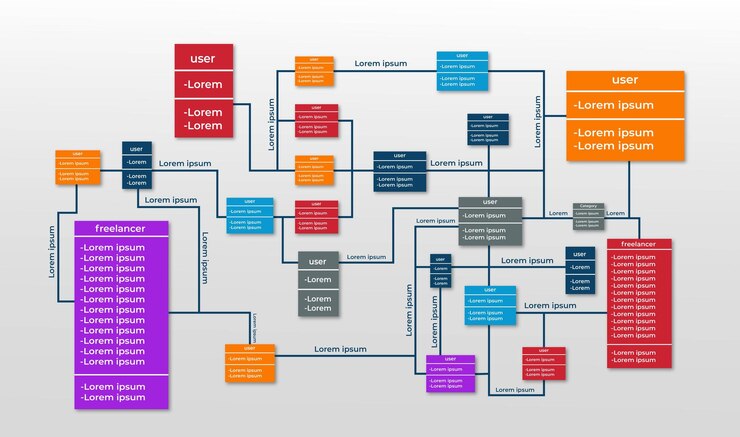 Vector infographic flowchart design