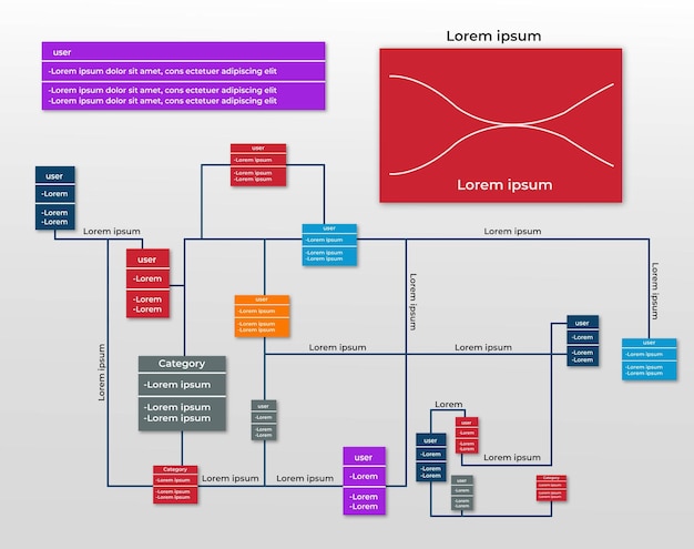 Vector infographic flowchart design