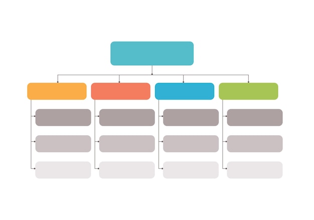 Infographic Flowchart Workflow diagram organigram vector illustratie