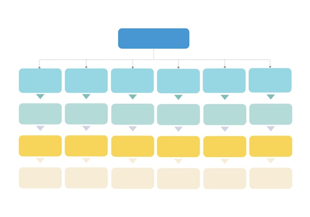 Infografica diagramma di flusso illustrazione vettoriale del diagramma del flusso di lavoro dell'organigramma