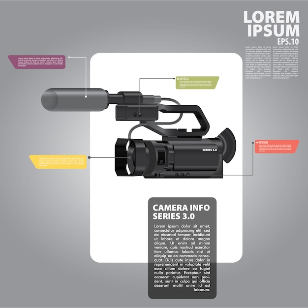 Infographic fotocamera ontwerp